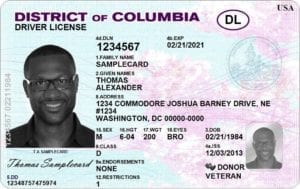 Washington D.C. Driver's License