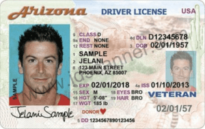Arizona Drivers License Front
