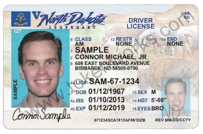 North Dakota Drivers License Front