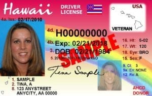 Hawaii Veterans Drivers License