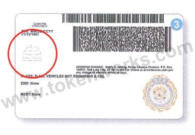 New Utah Driver's Licenses have a beehive image embedded into the cardstock, enabling ID verification by holding the card up to the light.
