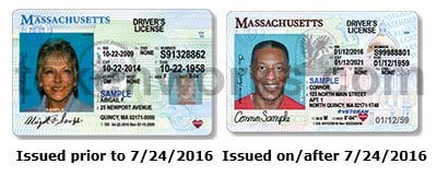 Old Massachusetts license vs new Massachusetts license design
