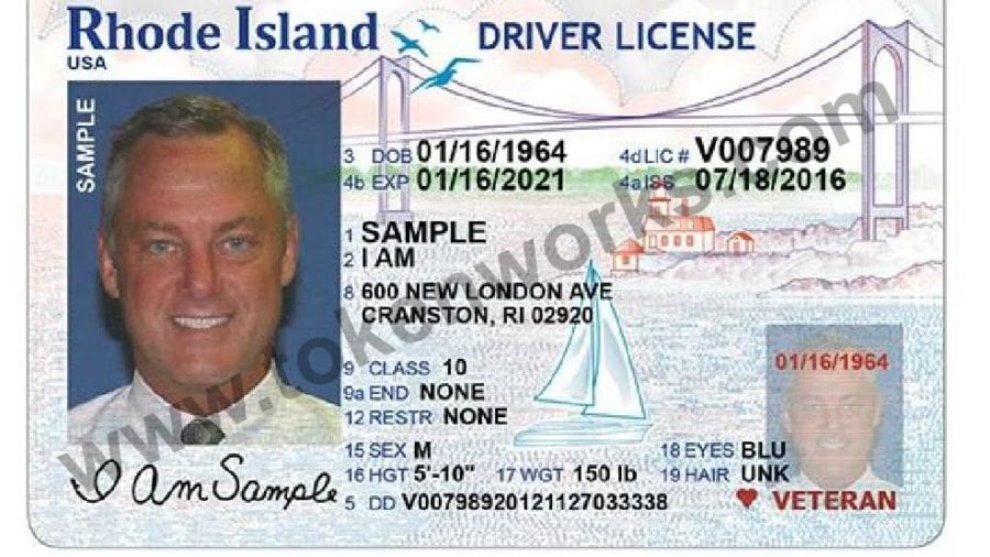 New Rhode Island driver's license design
