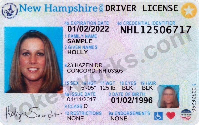 New NH Driver's License Design - front