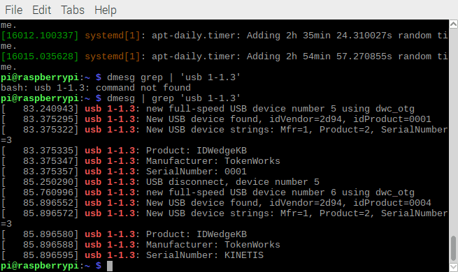 IDWedgeKB Serial Connection with Linux Raspberry Pi -