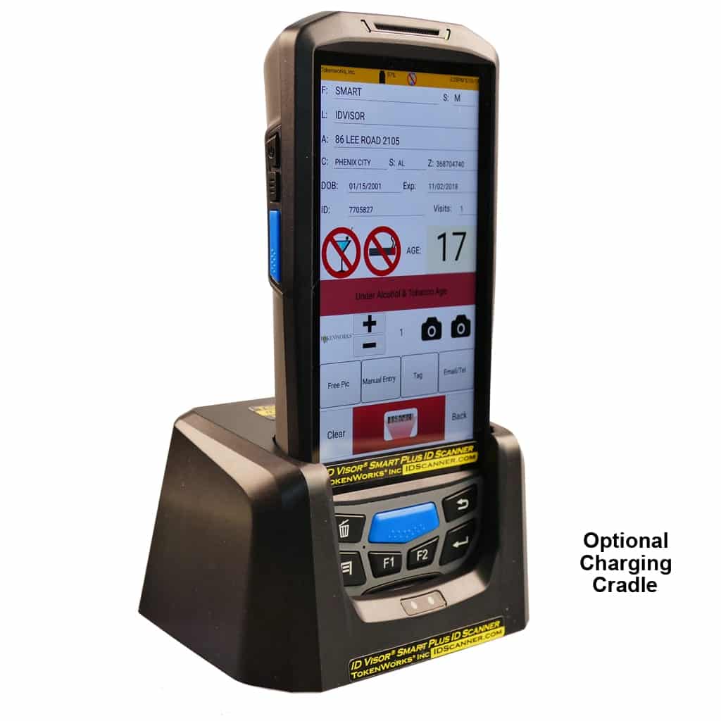 All Software Upgrades & Charging Cradle IDVisor Smart Handheld ID Scanner 