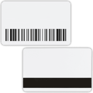 ID card with barcode and ID card with magnetic stripe