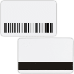 ID card with barcode and ID card with magnetic stripe