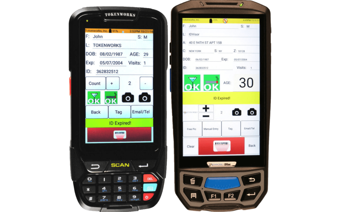idvisor smart and idvisor smart plug age verification scanners next to each other