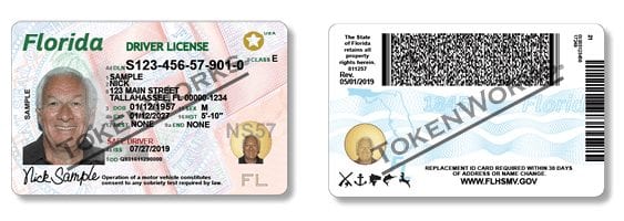 new florida driver license with no magnetic stripe