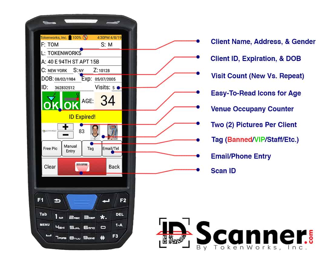 IDVisor Smart V2 handheld ID scanner with bullet point features 1080x900