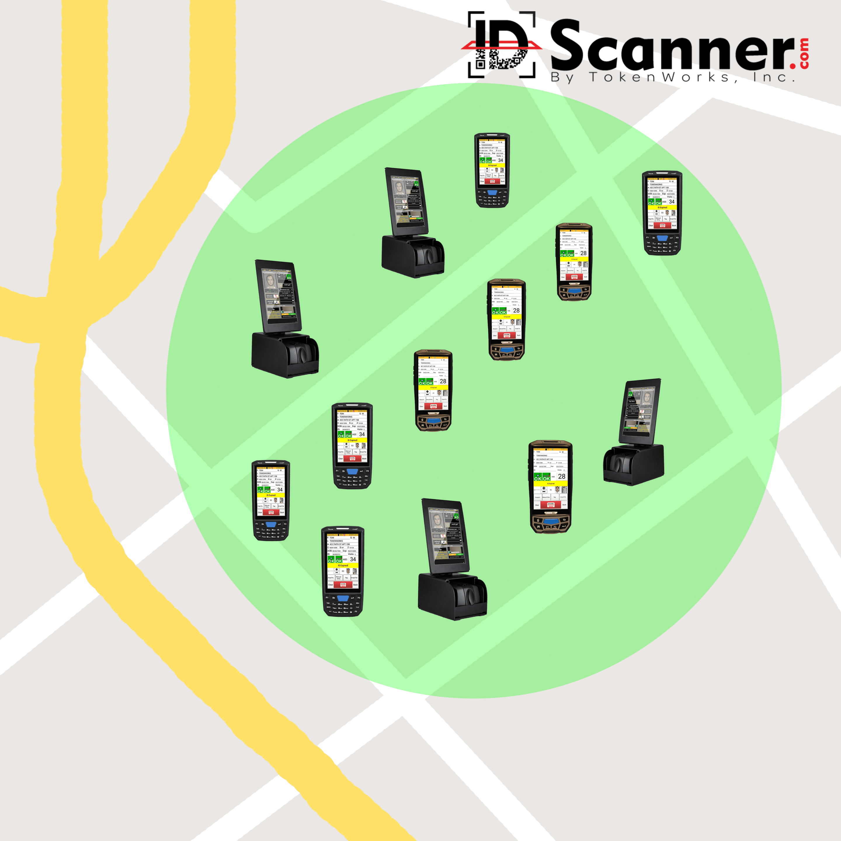 TokenWorks ID Scanner Safety Zone Map Diagram - goal for nightlife public safety