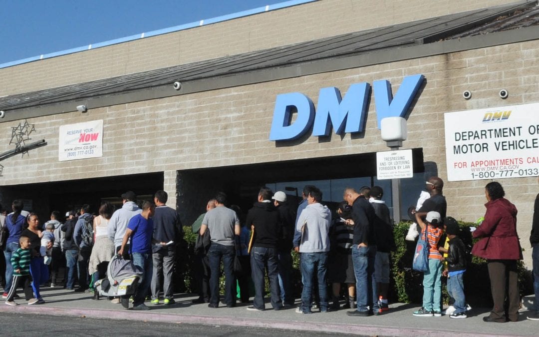 california dmv line