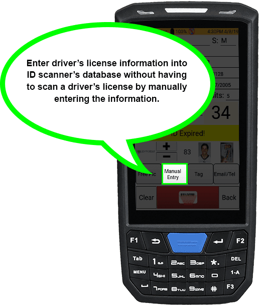tag customers with id scanner