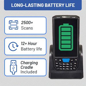 IDVisor Smart V2 has a long lasting battery that allows for uninterrupted mobile scanning