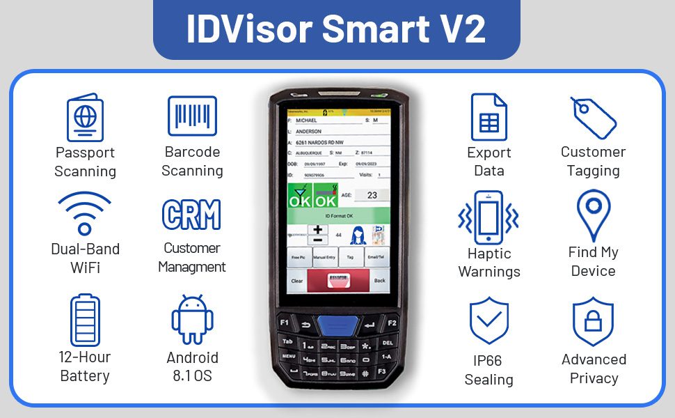 IDVisorSmartV2_Hero Key features of the IDVisor Smart V2 Age Verification ID Scanner