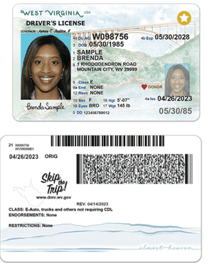 New West Virgina License
