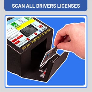 AgeVisor 2 scans all US and Canadian driver's license and military IDs