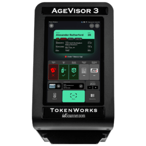 Age Visor 3 ID Scanner for Age Verification and Fake ID Detection - Top - Black