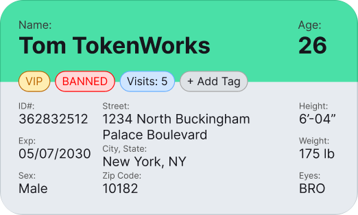IDScanner by TokenWorks – Customer Profile