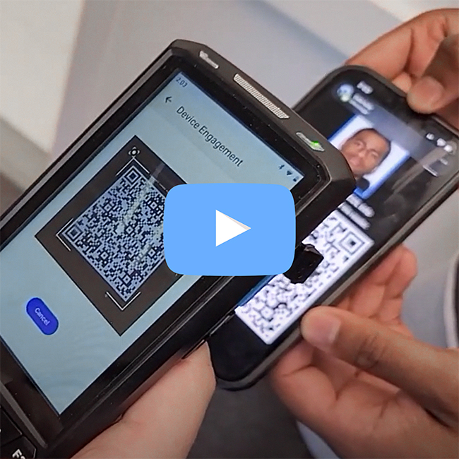 Mobile ID scanning (mDL) by TokenWorks showing an example of how it works