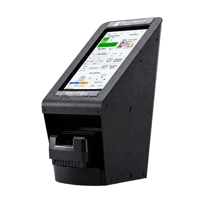 Side view of the IDentiFake & IDentiFake Plus forensic ID scanners for fake ID detection